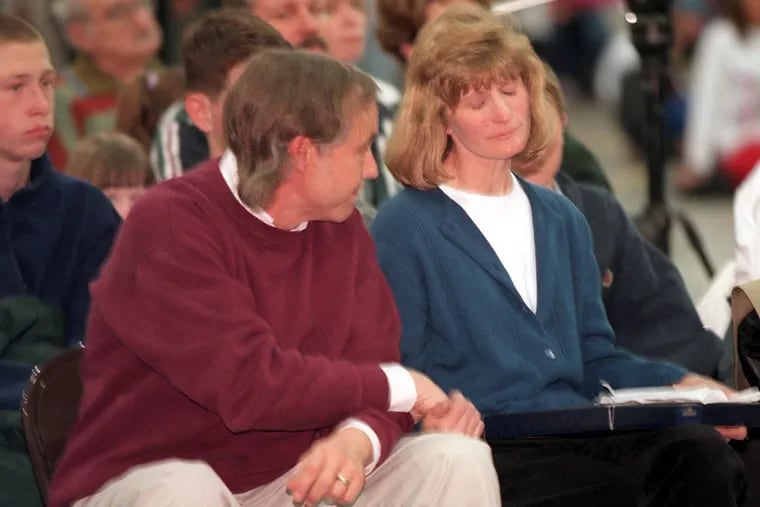 John and Kathy Polec in 1997, during an event honoring their slain son, Eddie.