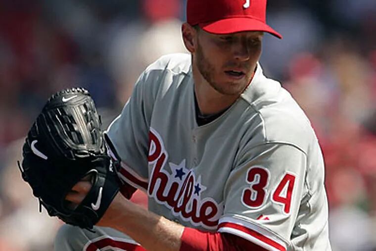 Roy Halladay pitched seven strong innings against the Nationals on Opening Day. (Yong Kim/Staff Photographer)