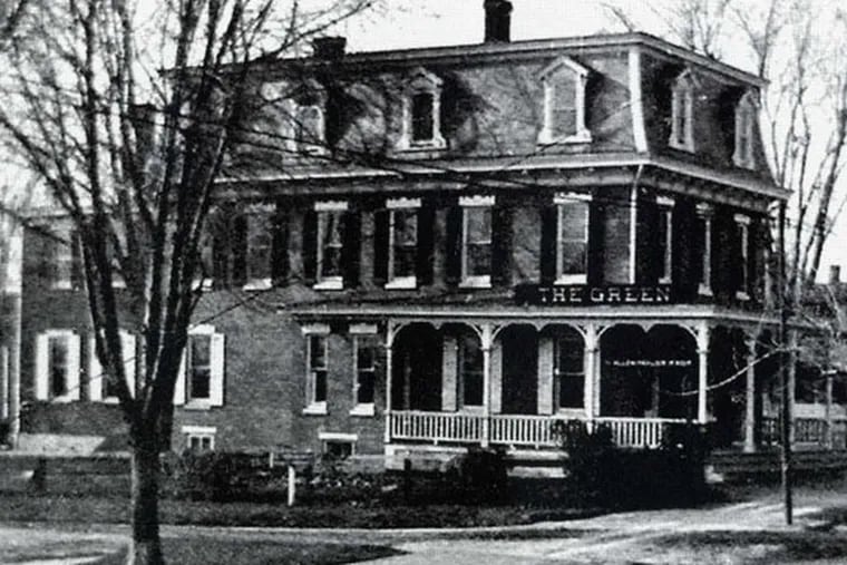 Woodbury's Green Hotel, built in 1881 at Cooper Street and Railroad Avenue, in better times.