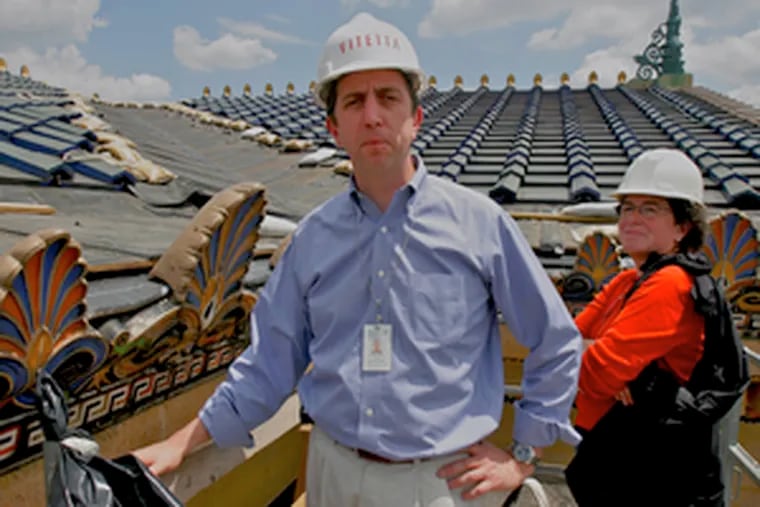 Michael Holleman of the Vitetta Group, which is overseeing the project, and architect Nan Gutterman.