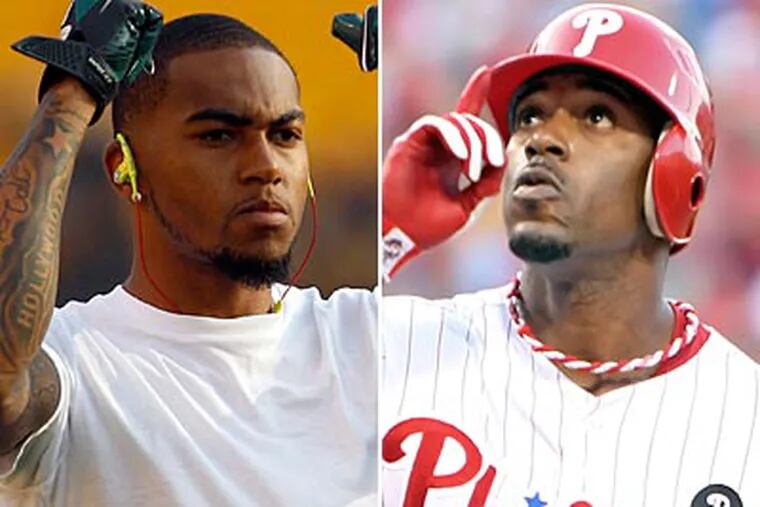 DeSean Jackson wants a new deal with the Eagles and Jimmy Rollins is in a contract year with the Phillies. (Staff Photos)