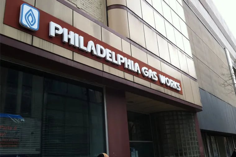 The Philadelphia Gas Works office in the 1100 block of Chestnut Street, Center City.  (Reid Kanaley / Staff)