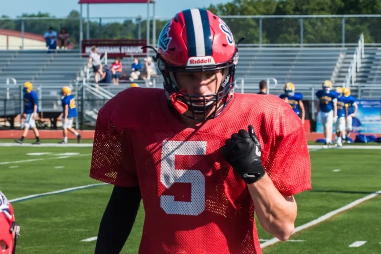 Oleh Manzyk shines for Neshaminy as an inside linebacker and receiver.