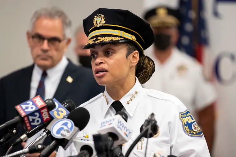 Police Commissioner Danielle Outlaw at an earlier press conference.