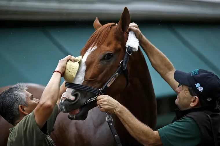 Justify’s trainer, Bob Baffert, says the Preakness is a stress-free race compared to the Kentucky Derby and the Belmont.