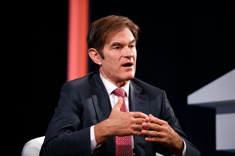 Dr. Mehmet Oz, Professor of Surgery, Columbia University, speaks onstage during the 2021 Concordia Annual Summit on Sept. 21, 2021, in New York City. Oz announced last week that he's running for Senate in Pennsylvania.