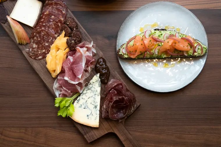 The meat and cheese mixed platter and salmon tartine at Alimentari are prime for a mid-afternoon indulgence.