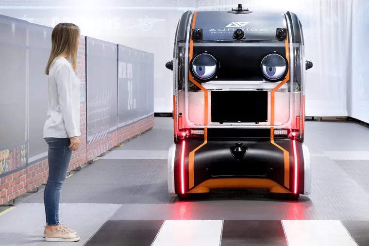 To create trust between pedestrians and self-driving vehicles, Jaguar Land Rover has developed a driverless pod with eyes that signal the vehicle's intent to human observers.