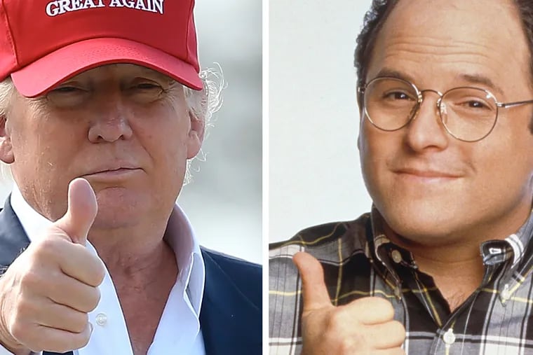 Donald Trump has done the opposite of what is expected of a presidential candidate, making him the George Costanza of the 2016 cycle.