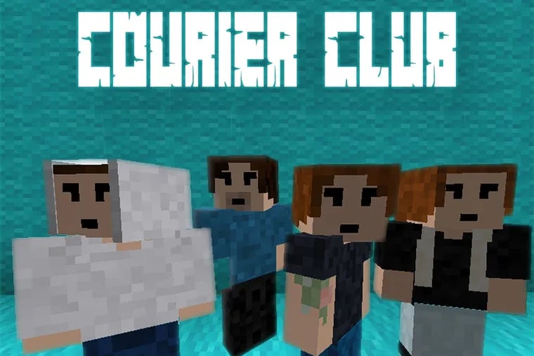 The Minecraft avatars for Courier Club, the Philadelphia band that's organizing the Block by Blockwest music fest on Saturday, April 25.