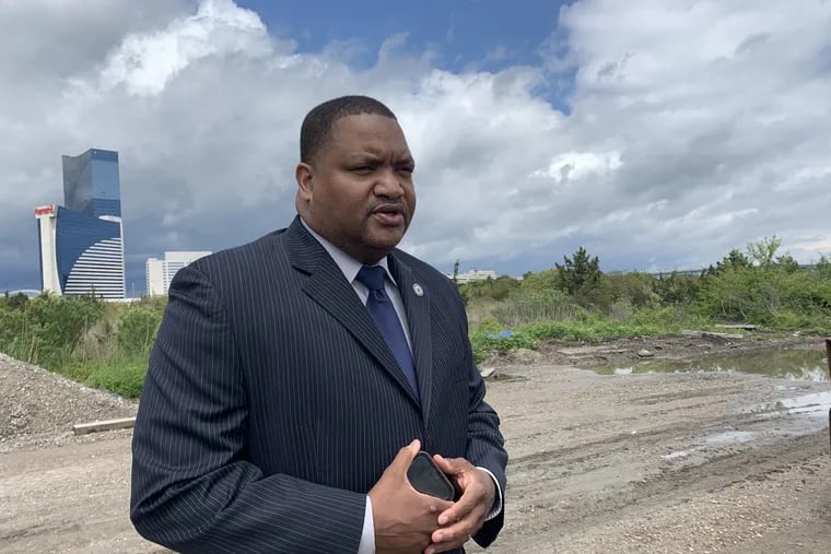 Atlantic City Council President Marty Small Sr. announces a tentative deal between MGM Resorts and Boraie Development company to build an upscale housing development on land once planned for a casino.