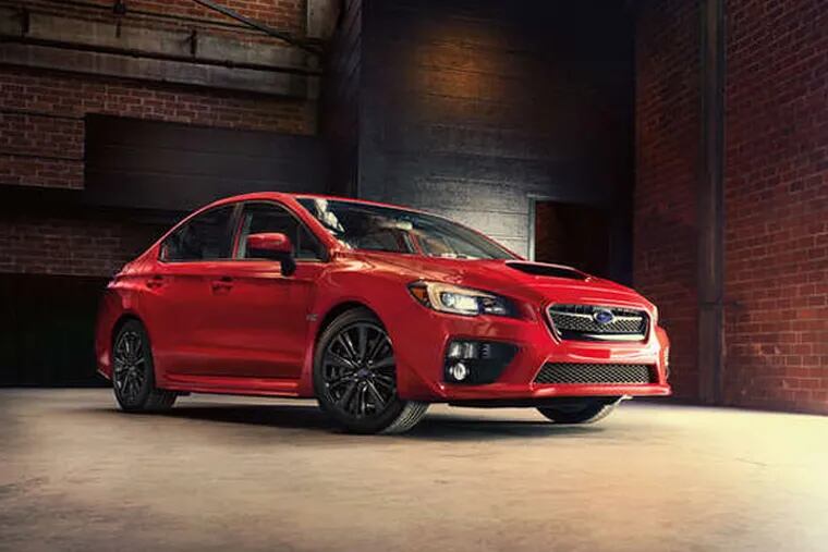 The 2015 model year Subaru WRX. It sports improvements over 2013 that are designed to improve handling. Subaru expects automatics to account for only 20 percent of its sales.