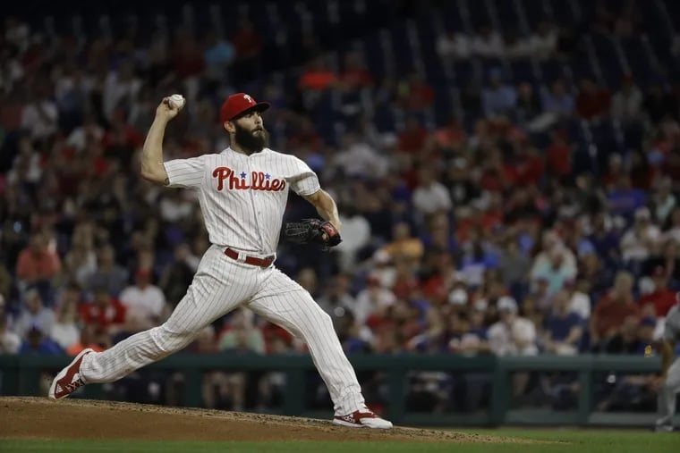 Phillies pitcher Jake Arrieta struggled, only managing to make it three innings with four allowed runs, two earned.