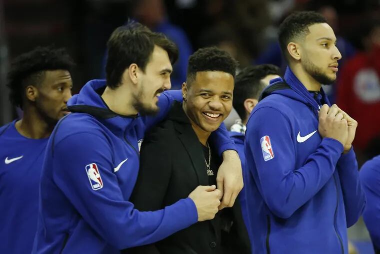 The Sixers are stocked with young talent, including (from left) Dario Saric, Markelle Fultz, and Ben Simmons.