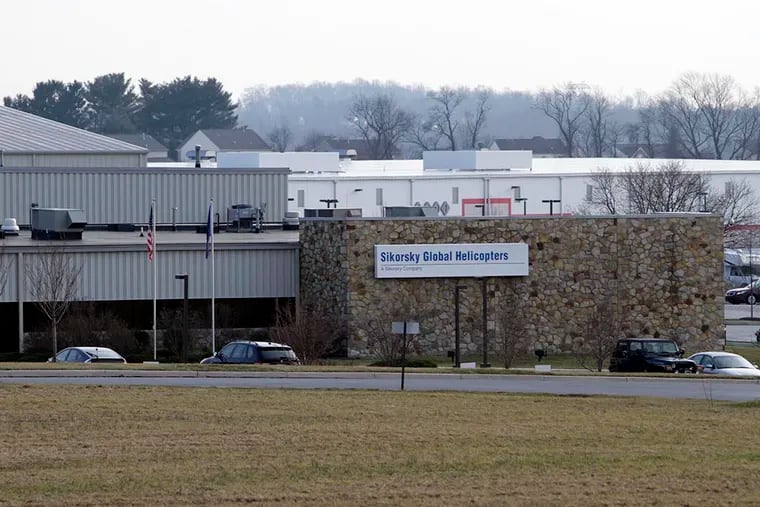 The Sikorsky helicopter plant in Coatesville had about 1,060 full-time workers before cuts were announced. (File photo)