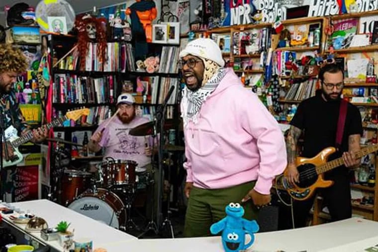 Philadelphia-based band Soul Glo is NPR's first hardcore punk band to get a Tiny Desk Concert — and the first to open up a Tiny Desk mosh pit.