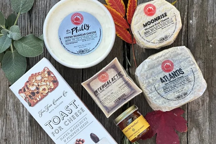 The Thanksgiving cheese box from award-winning Kensington cheesemaker Perrystead Dairy includes the fixings for a great local cheeseboard.