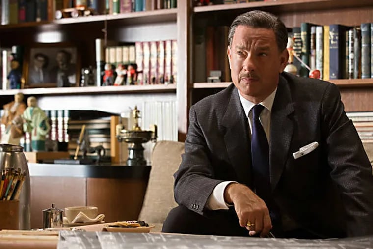 Tom Hanks stars as Walt Disney with Emma Thompson as British author P.L. Travers in “Saving Mr. Banks.”