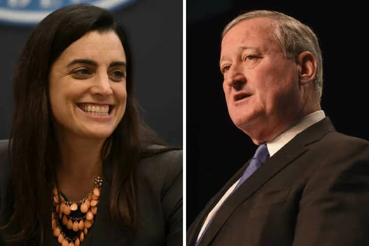 Philadelphia City Controller's office, headed by Rebecca Rhynhart (left), recently released an internal audit for the City of Philadelphia. Mayor Jim Kenney (right) now says the errors have long been resolved.
