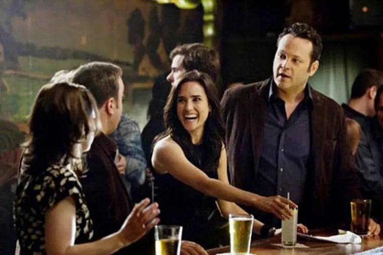 Kevin James (second from left) and Vince Vaughn are friends and business partners; Jennifer Connelly (center) is Vaughn's girlfriend.