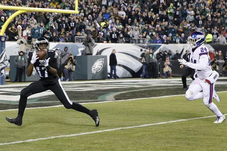 This will be a more familiar sight for the Eagles in 2017, a Nelson Agholor touchdown reception.