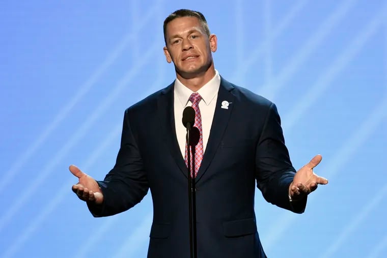 In this July 12, 2017, file photo, John Cena presents the Jimmy V perseverance award at the ESPYS in Los Angeles.