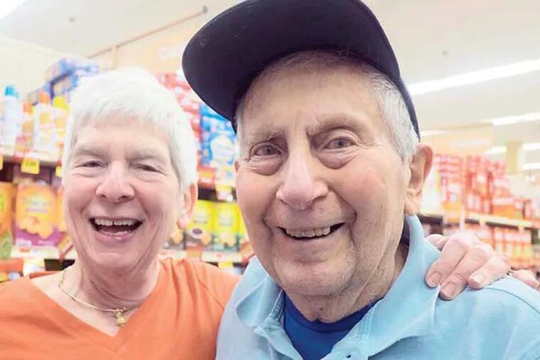 Edgar and Selma Davis and their exercise routine which consists of long strolls pushing their shopping carts through their local Acme store in Bala Cynwyd. Here, Selma and Edgar in the Acme. (ED HILLE / staff photographer )