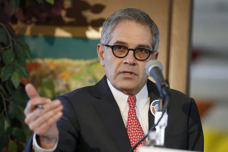 Lawrence Krasner during the Democratic primary for district attorney.