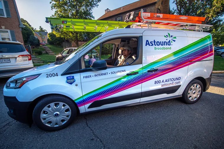 An Astound cable van. RCN, a cable company based in Princeton, has rebranded itself as Astound earlier this month.