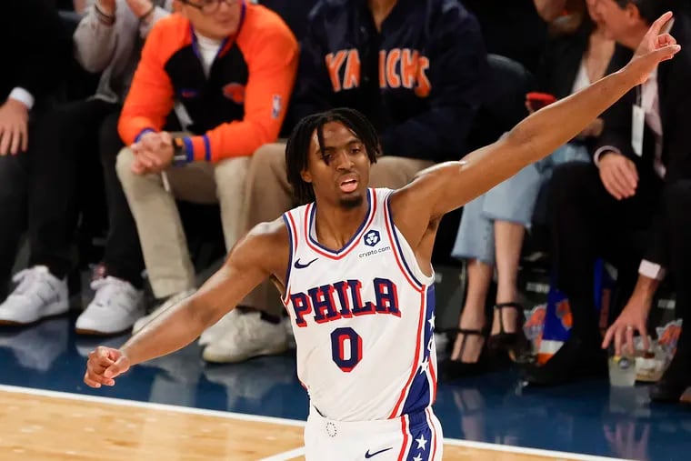 Tyrese Maxey, who scored 46 points against the New York Knicks during Game 5, had his Reggie Miller moment late in the fourth quarter to spark the Sixers comeback win.