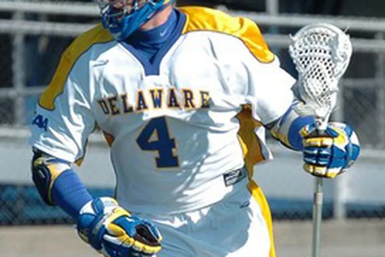 Vince Giordano, a junior attackman from Moorestown High, is enjoying the Blue Hens&#0039; ride after he endured some trying times.