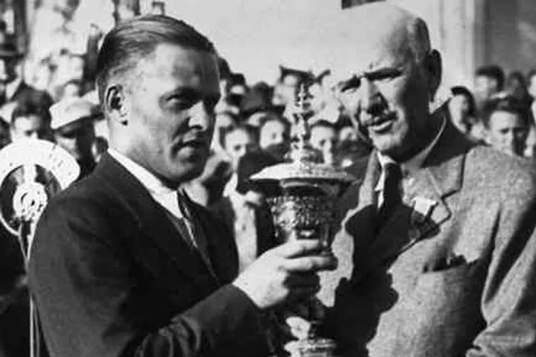 Bobby Jones (left) won the U.S. Amateur golf tournament at Merion in 1930 and a journalist coined the term "Grand Slam." (Associated Press file photo)