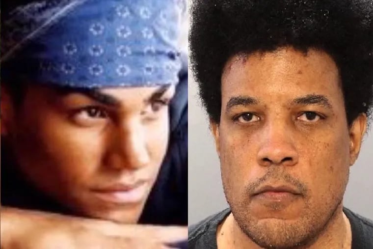 Left: A photo of Michael Jackson's nephew, singer T.J. Jackson, which federal authorities say David Milliner of Philadelphia used as a profile shot on social media accounts he set up under the name His Royal Highness Daniel David DeRothschild. Right: David Milliner's mugshot after his arrest earlier this year by Philadelphia police officers.
