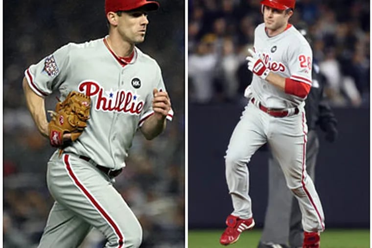 Cliff Lee dominated the Yankees in Game 1, striking out 10 batters and not giving up an earned run over nine innings. Chase Utley had two home runs. (Ron Cortes / Staff Photographer)