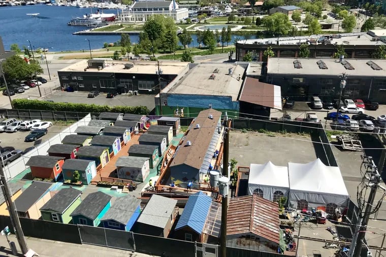 The Low Income Housing Institute developed this tiny house community in the fast-developing Lake Union section of Seattle, not far from the main Amazon office campus.