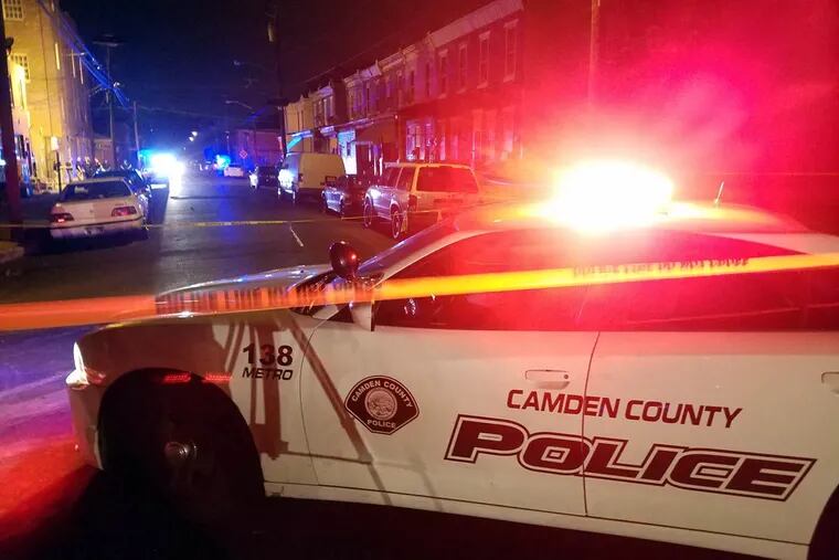 Scene in Camden after an 8-year-old girl was shot in the head.