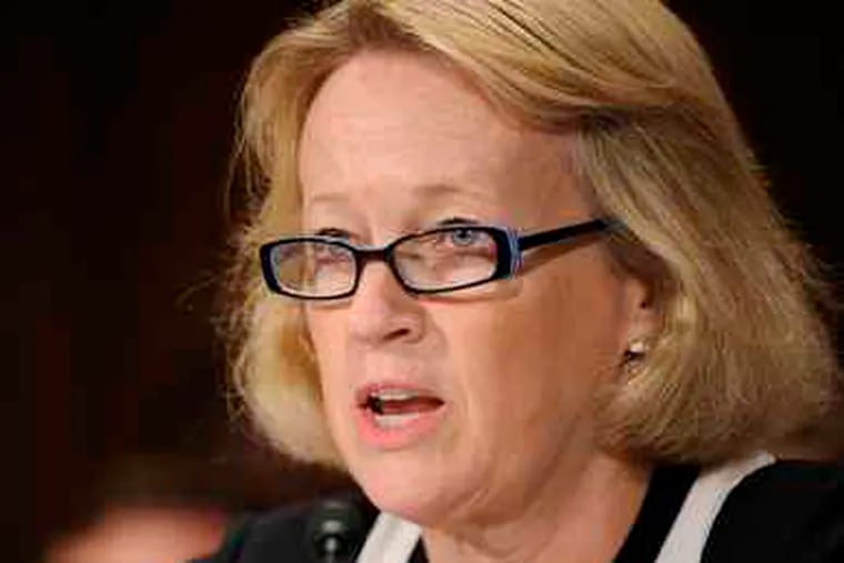 SEC chief Mary Schapiro, top, testifies on Capitol Hill. Her plan would stop state and local governments from hiring money-management firms whose bosses had recently donated to those running for offices influencing who gets hired to manage people's money.