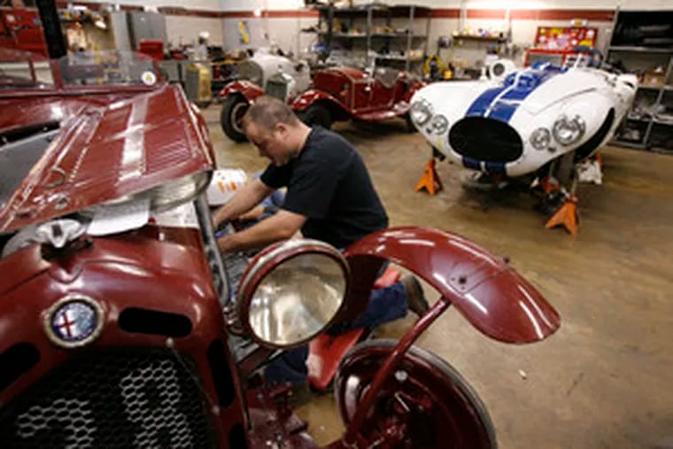 Josh Baldwin of David George&#0039;s shop prepares a 1934 Alfa Romeo Monza for delivery. It&#0039;s &quot;the best Alfa in the world,&quot; says George. &quot;This car is nothing but engine.&quot; Prewar Alfa Romeos are George&#0039;s specialty.