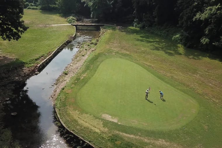 The third green at Cobbs Creek Golf Course, where a major restoration is planned.