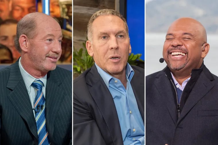 ESPN ‘Pardon the Interruption’ hosts Tony Kornheiser (left) and Michael Wilbon (right) think the story about Sixers president Bryan Colangelo’s alleged use of anonymous Twitter accounts is great for the NBA.