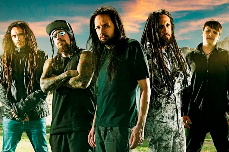 Korn (from left): James "Munky" Shaffer, Reggie "Fieldy" Arvizu, Jonathan Davis, Brian "Head" Welch and Ray Luzier.