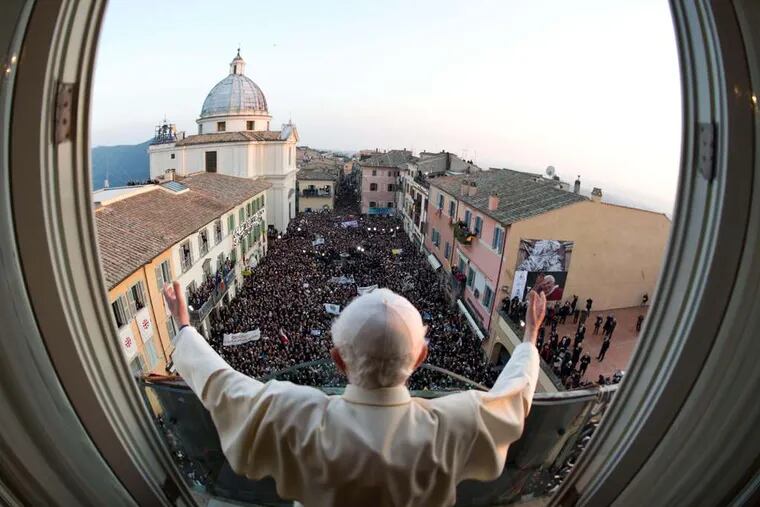 Pope Benedict XVI delivered his last blessing on Thursday from the window of his summer residence in Castel Gandolfo, near Rome, after arriving from the Vatican. Benedict became the first pope in 600 years to resign, capping a tearful day of farewells that included an extraordinary pledge of obedience to his successor.