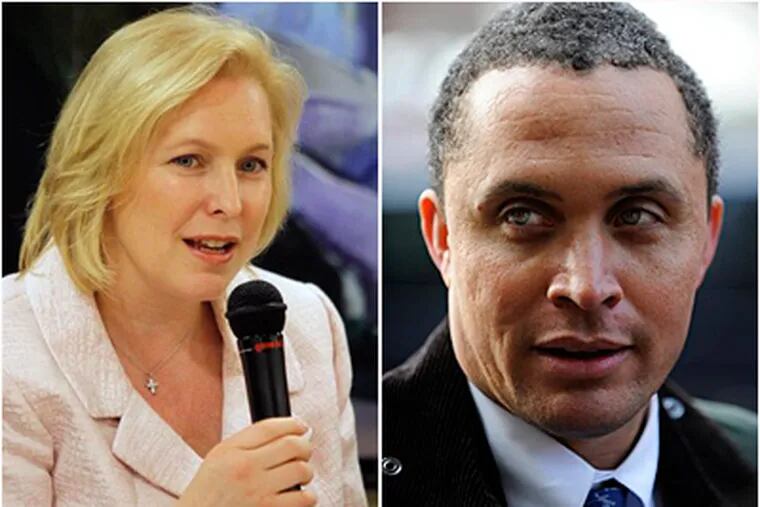 Armstrong: Senate hopeful Harold Ford Jr.'s use of the words "young lady" in reference to Sen. Kirsten Gillibrand, D-N.Y., smacked of condescension. (AP photos)