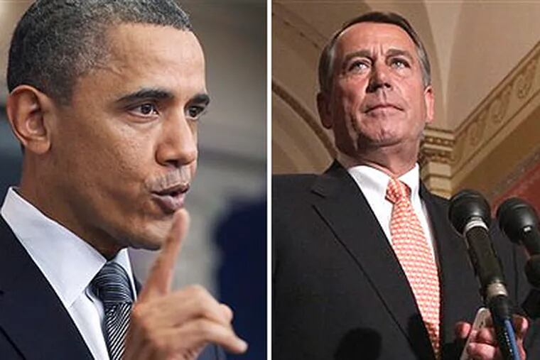 President Barack Obama (left) and  House Speaker John Boehner of Ohio. (AP Photos)