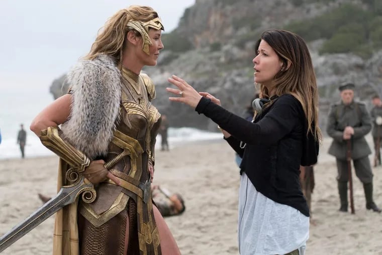 “Wonder Woman” director Patty Jenkins on the set with Connie Nielsen, who plays Hippolyta.