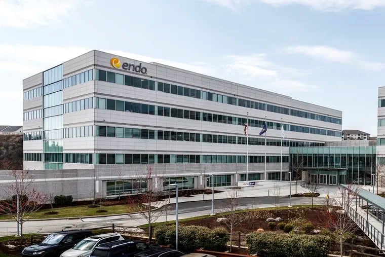 Endo's U.S. headquarters in Malvern in 2019. The company filed for bankruptcy protection Tuesday.