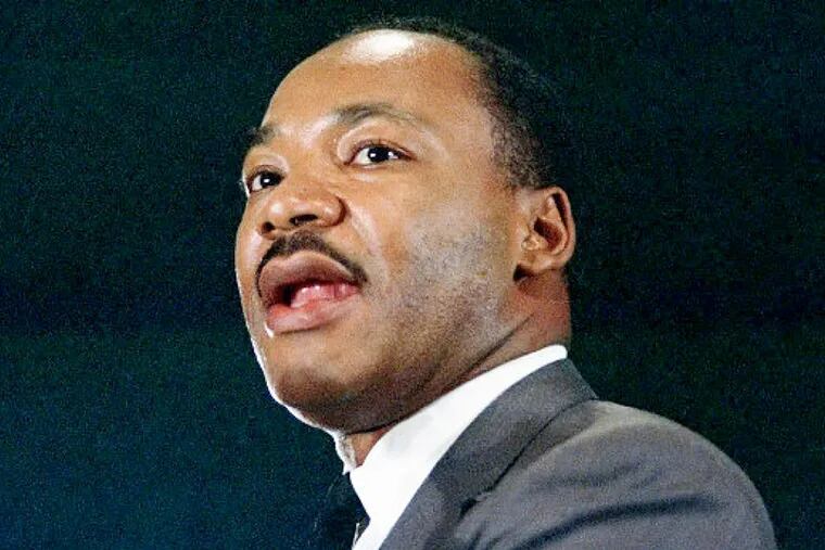 The Rev. Dr. Martin Luther King Jr.'s words of protest will be read Sunday.