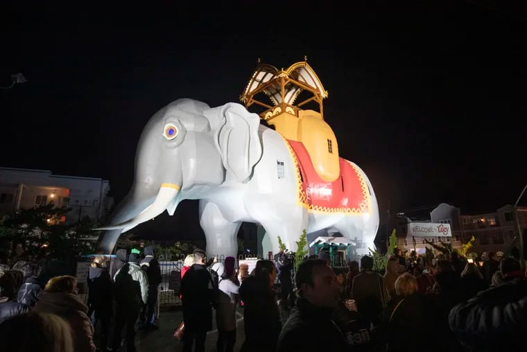 Lucy the Elephant was officially unveiled in Margate, N.J., after a $2.4 million renovation Wednesday.