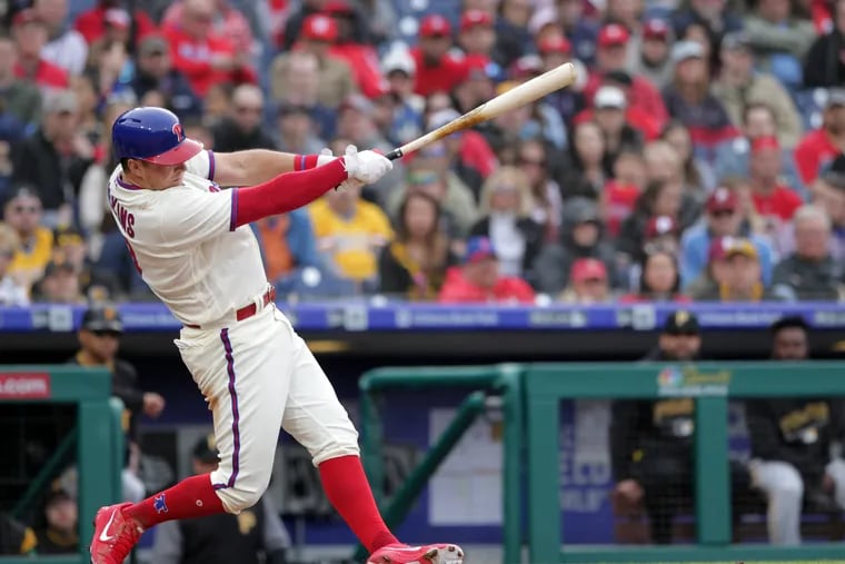 Rhys Hoskins has proved to be a force at the plate. Expect even bigger things now that he's back at his natural position of first base.