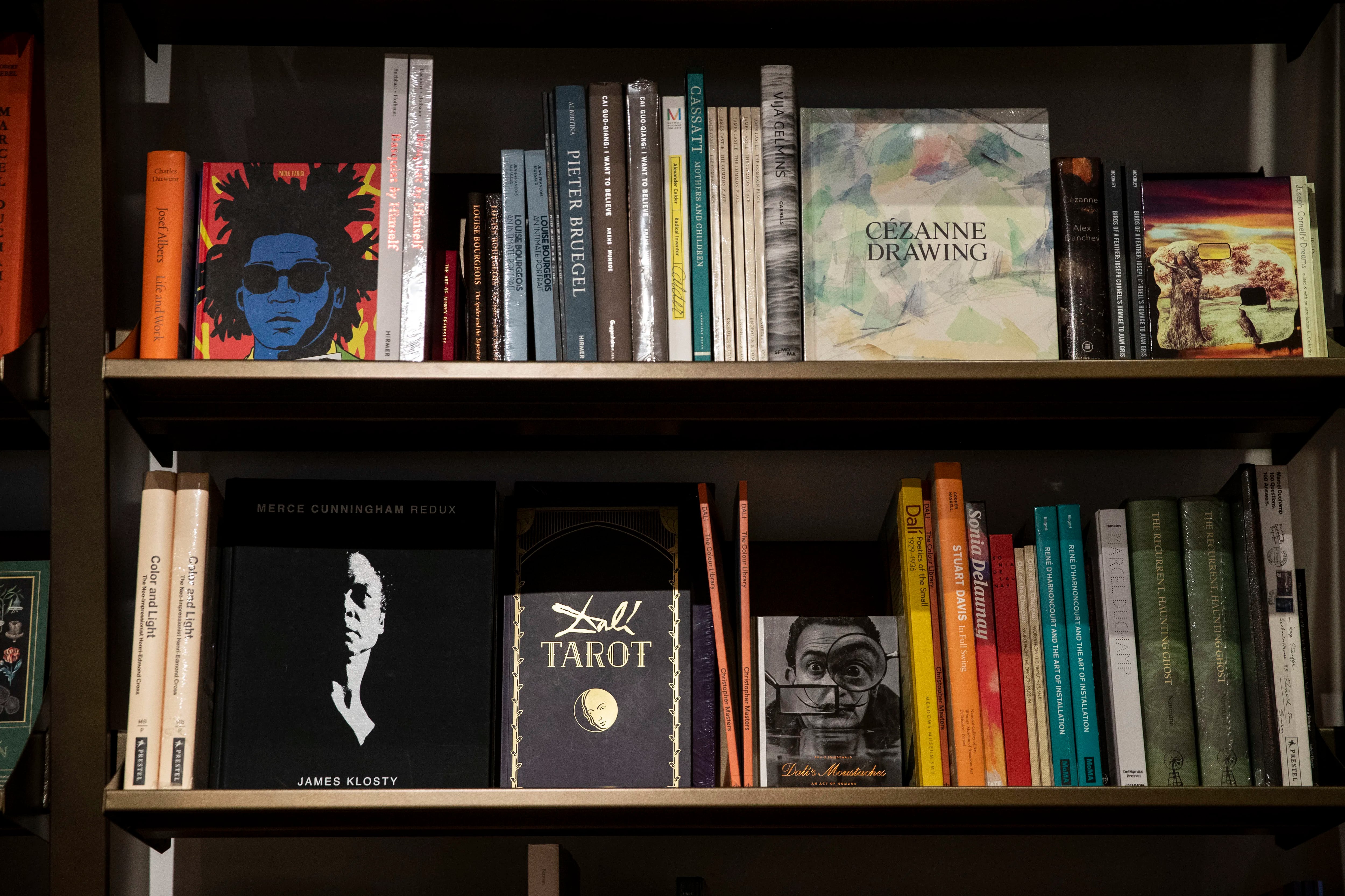 Books are displayed in the main store at the Philadelphia Museum of Art. The museum has three shops, the Main Store, the American Gallery Store and the Design Store.